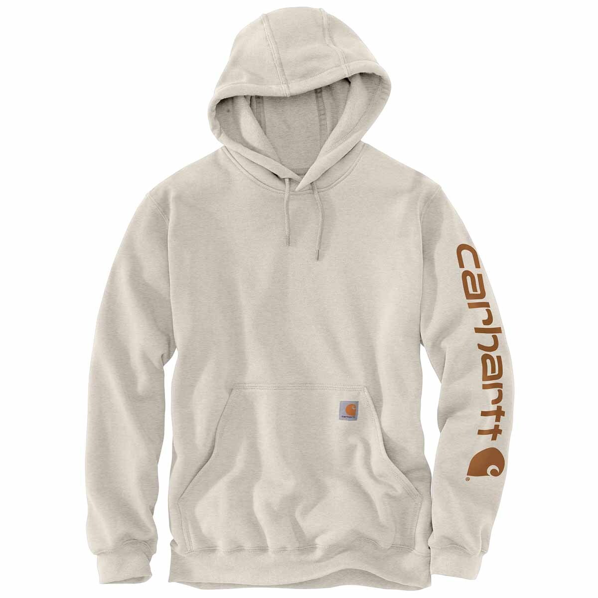 Carhartt men's midweight sleeve best sale logo hoodie